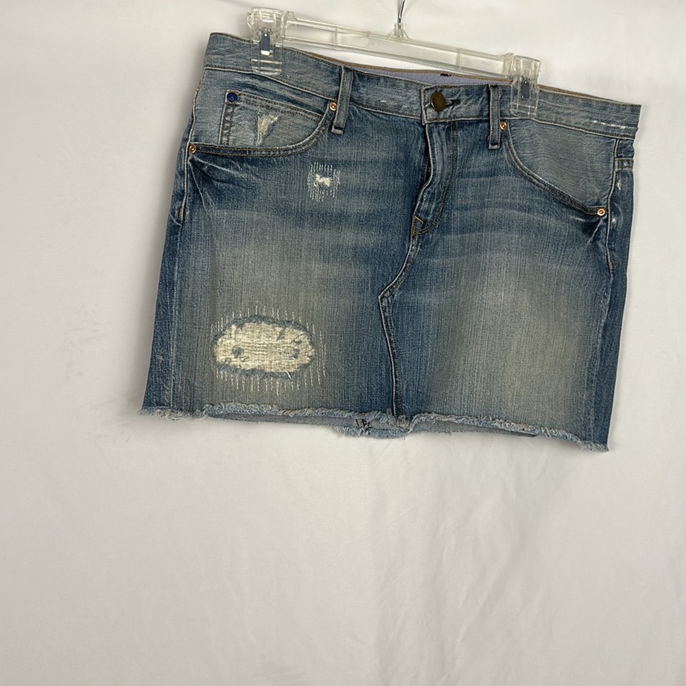 GAP Distressed Blue Denim Mini Skirt